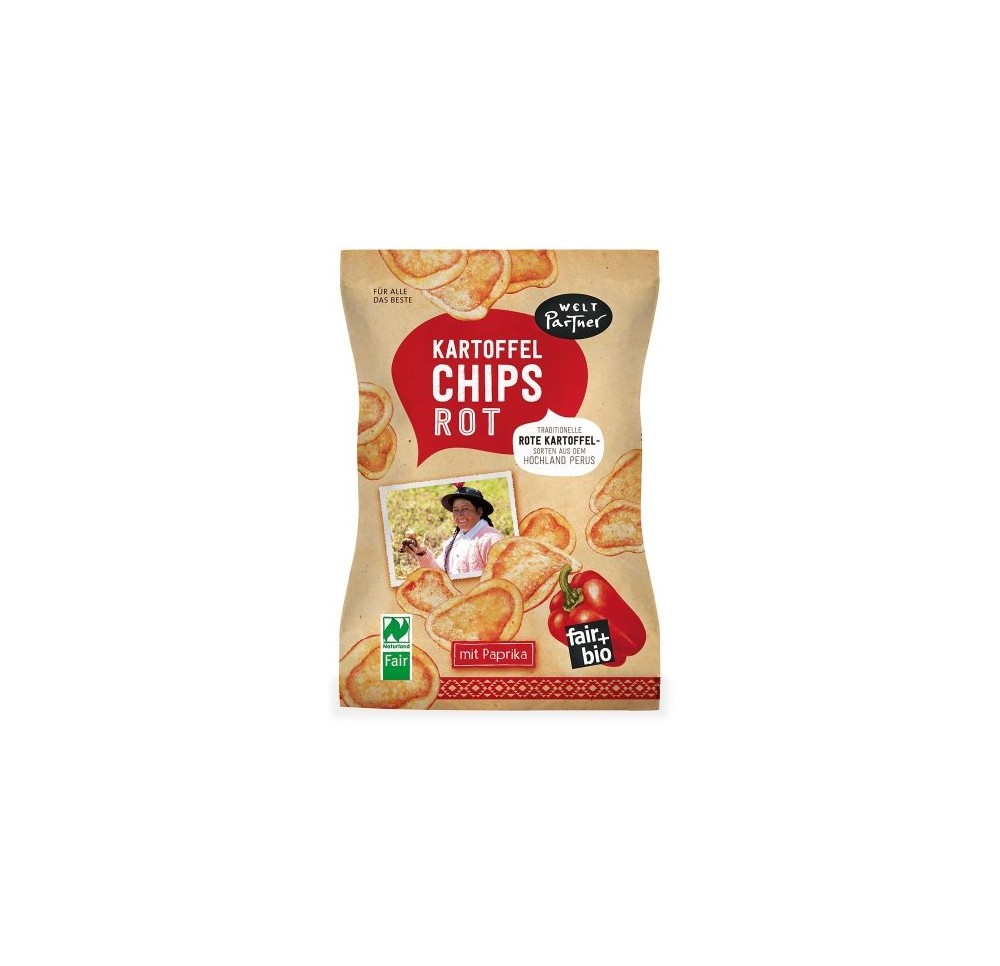 WELT PARTNER chips pomme terre rou papri bio 100 g