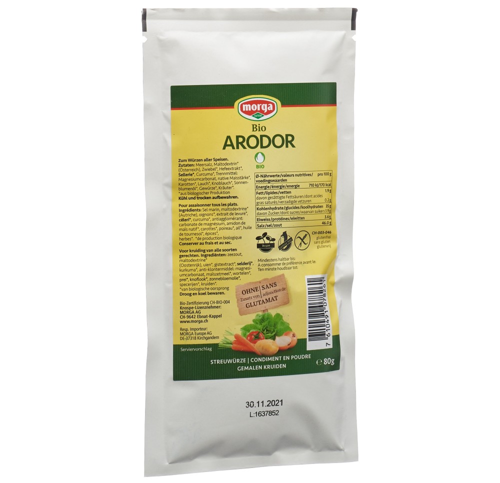 MORGA Arodor condiment bio bourgeon sach 80 g