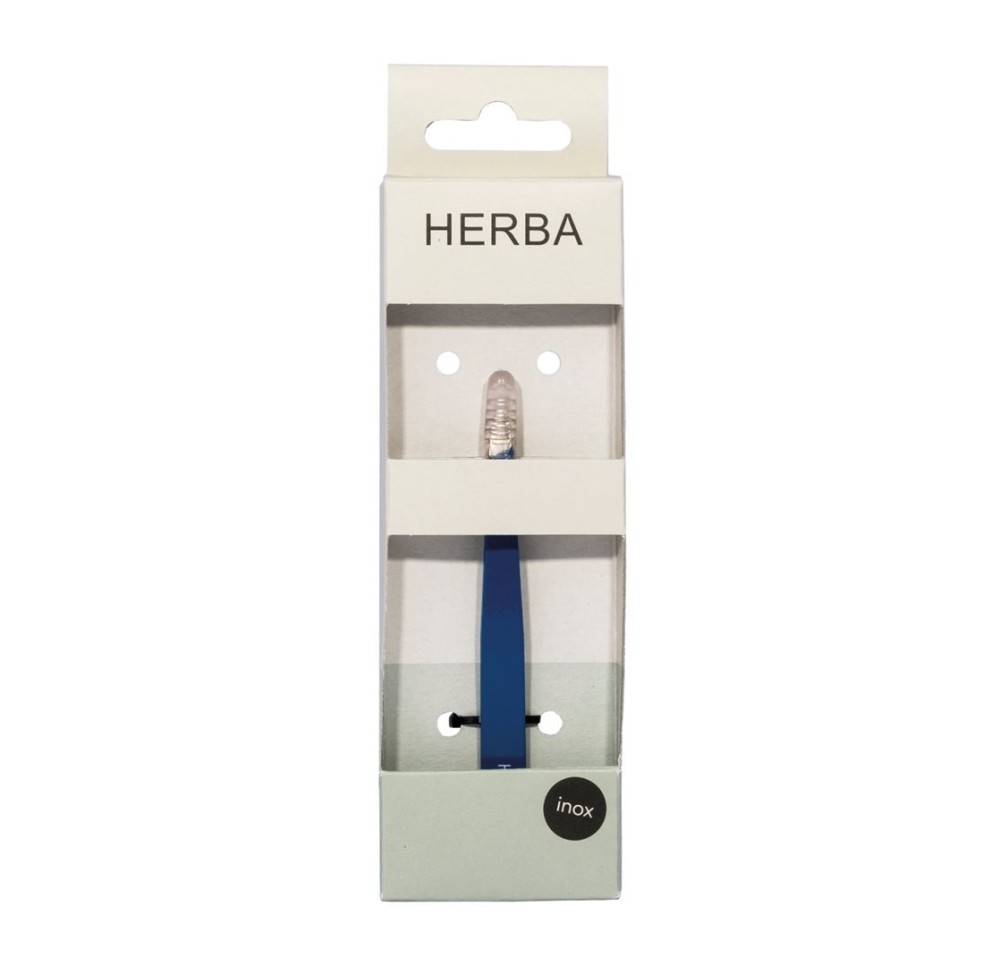 HERBA pincette biseautée inox bleu