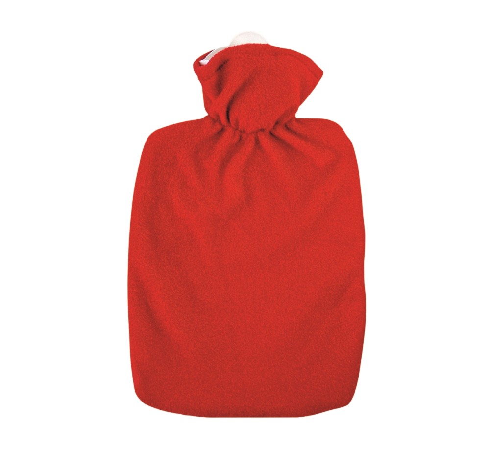 EMOSAN bouillotte classic étoffe moelleuse rouge