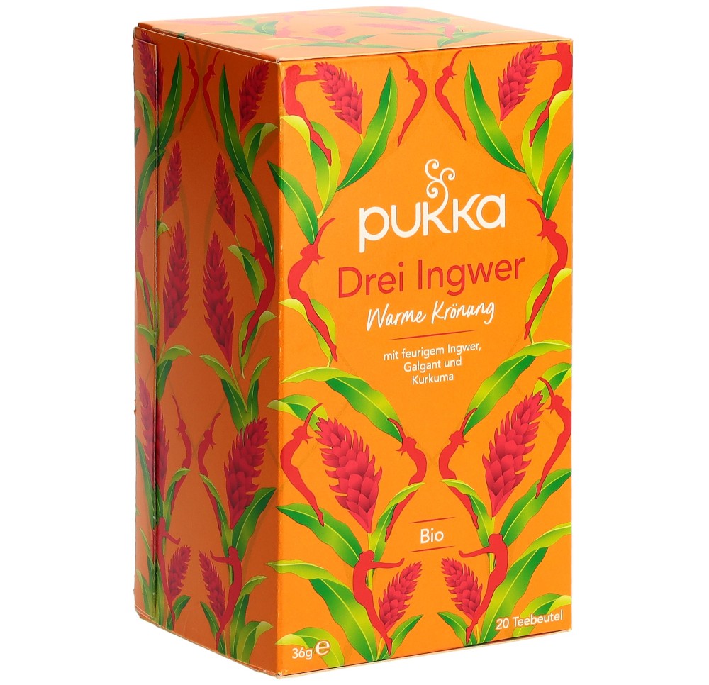 PUKKA Drei Ingwer thé bio sach 20 pce