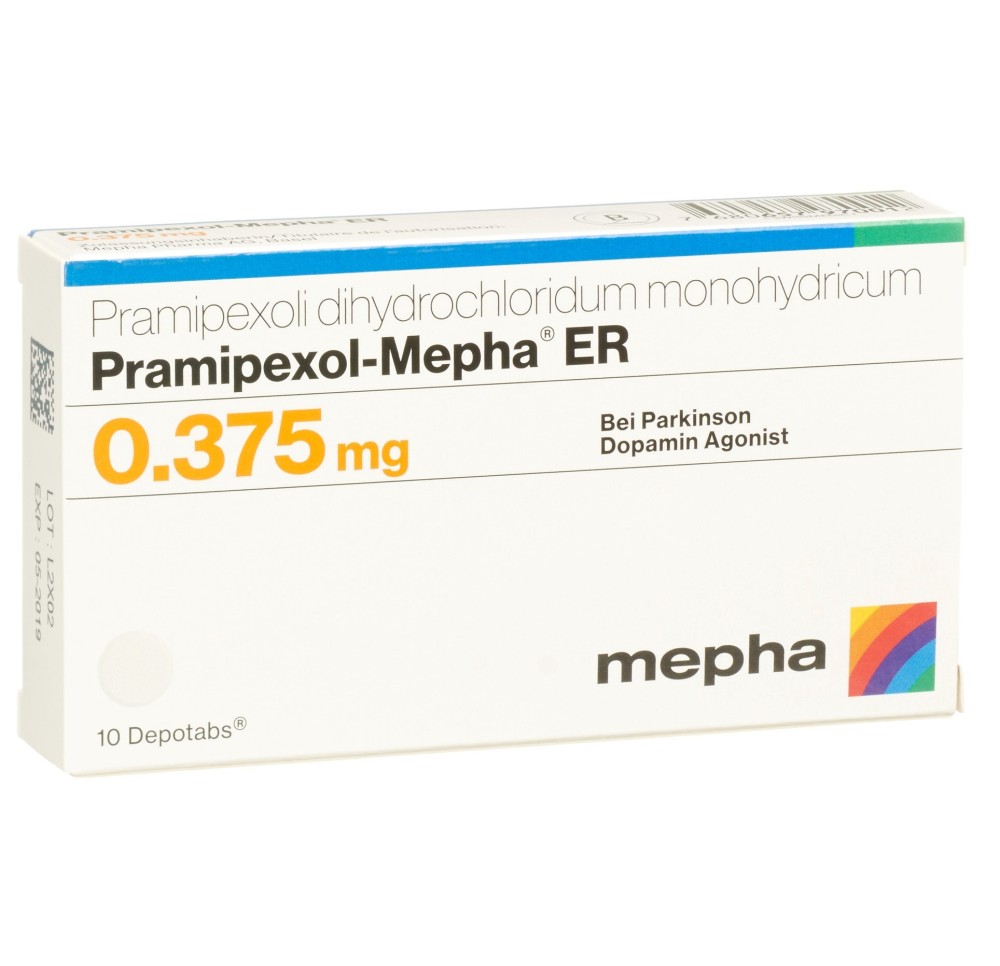 PRAMIPEXOL Mepha ER depotabs 0.375 mg 10 pce
