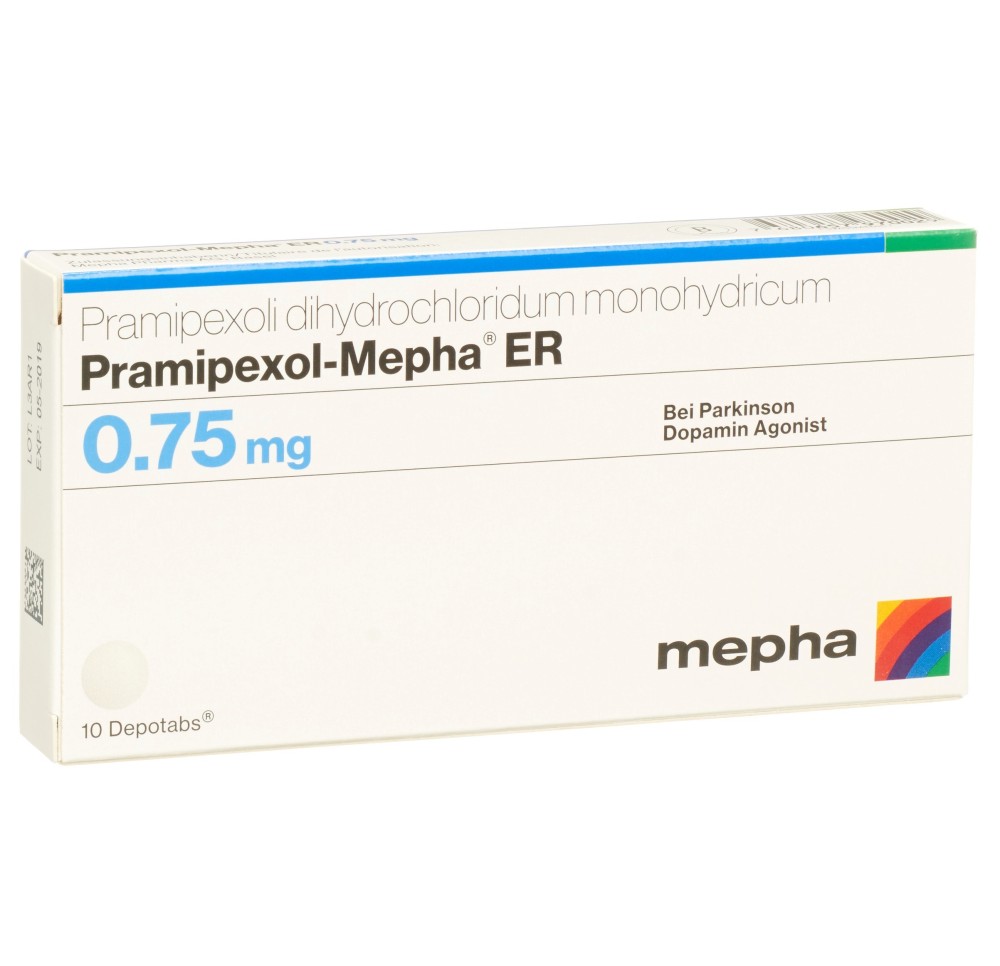 PRAMIPEXOL Mepha ER depotabs 0.75 mg 10 pce