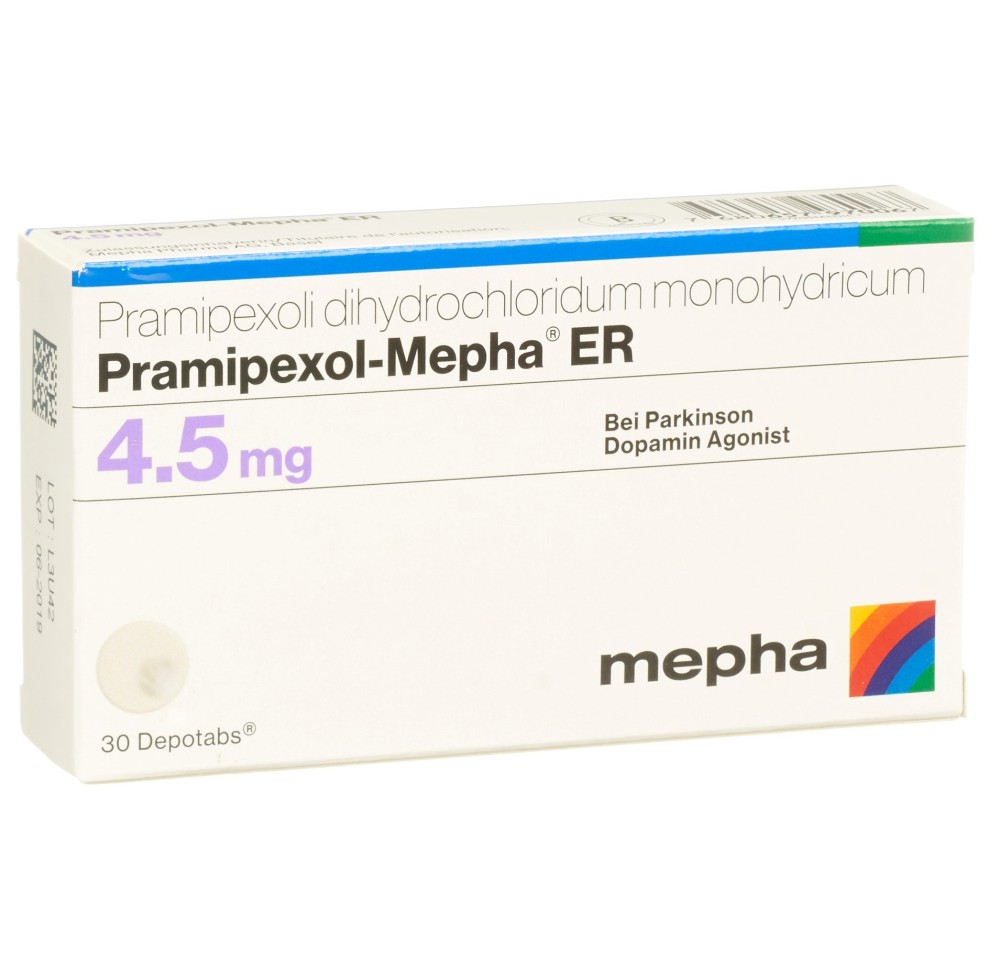 PRAMIPEXOL Mepha ER depotabs 4.5 mg 30 pce