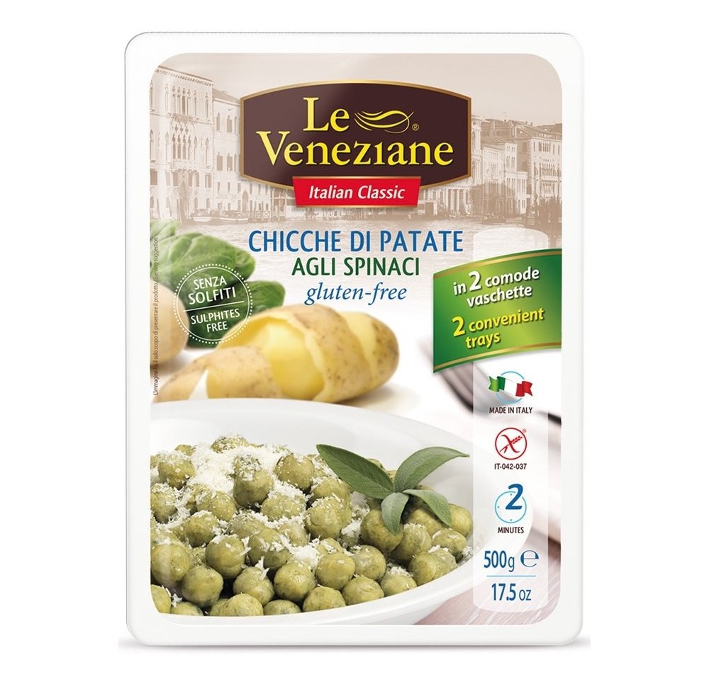 LE VENEZIANE gnocchi avec épinards s gluten 500 g