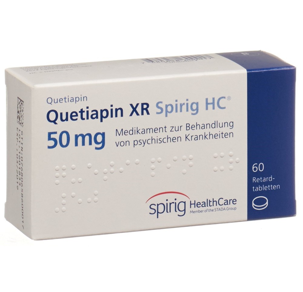 QUETIAPINE XR Spirig HC cpr ret 50 mg 60 pce