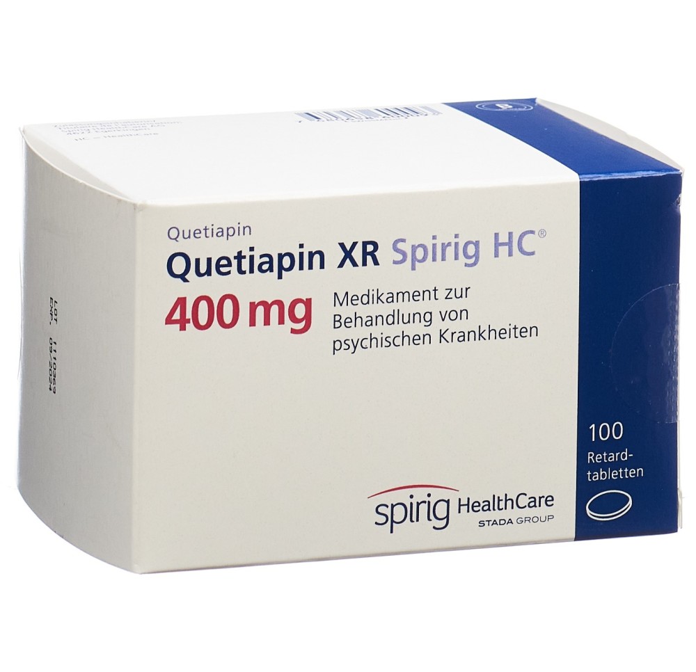 QUETIAPINE XR Spirig HC cpr ret 400 mg 100 pce