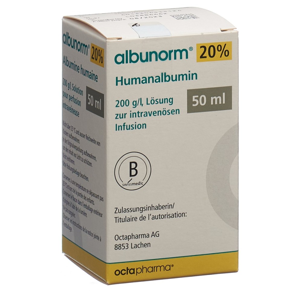 ALBUNORM 20 % 10 g/50ml 50ml fl ver
