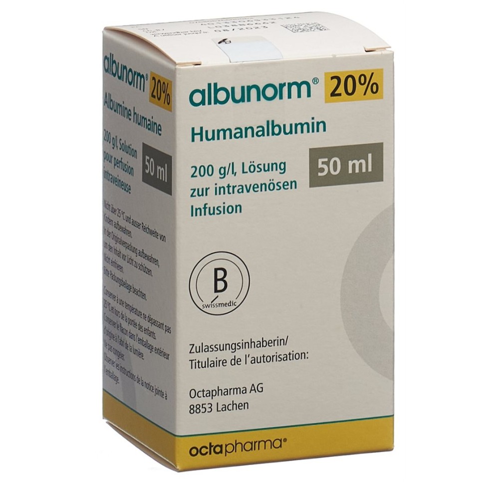 ALBUNORM 20 % 20 g/100ml 100ml fl ver