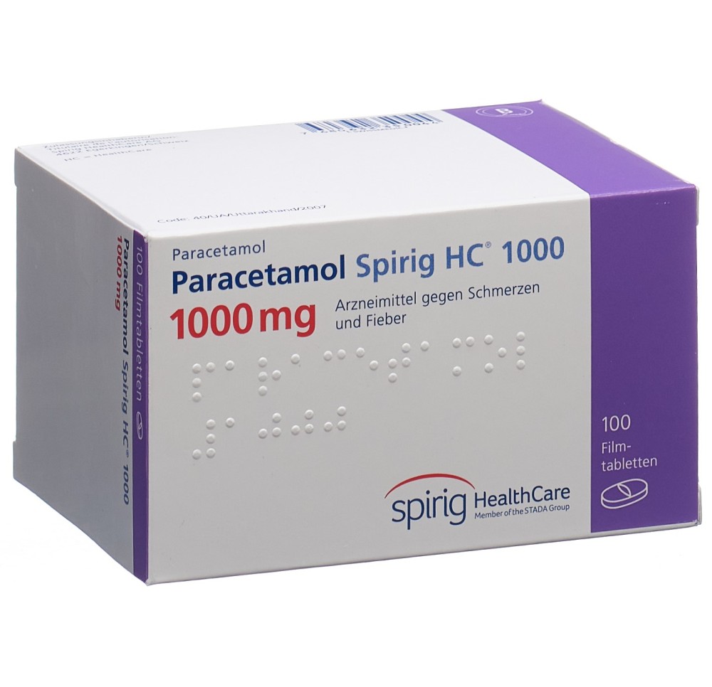 PARACETAMOL Spirig HC cpr pell 1000 mg 100 pce