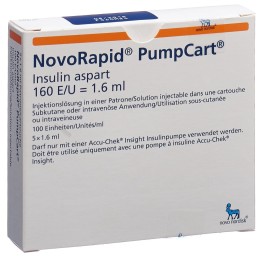 INSULINE NovoRapid PumpCart 100 U/ml 5 x 1.6 ml
