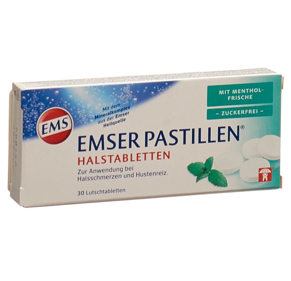 EMSER pastilles s sucre fraîcheur menthol 30 pce