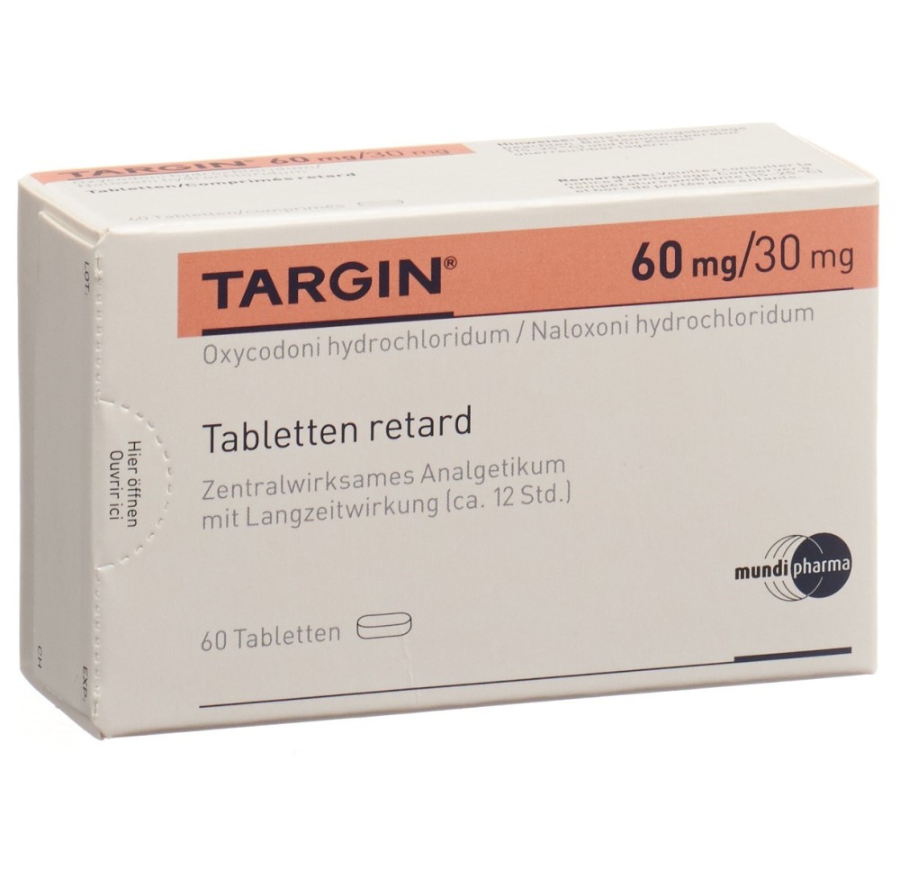 TARGIN cpr ret 60 mg/30 mg 60 pce