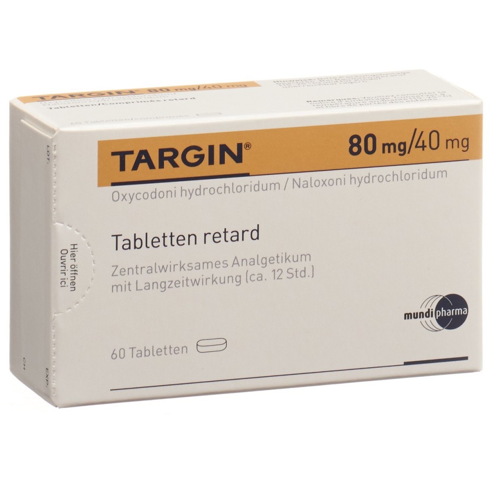 TARGIN cpr ret 80 mg/40 mg 60 pce