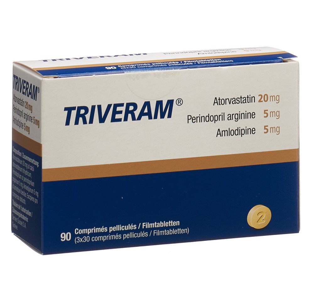 TRIVERAM cpr pell 20/5/5mg 3 bte 30 pce