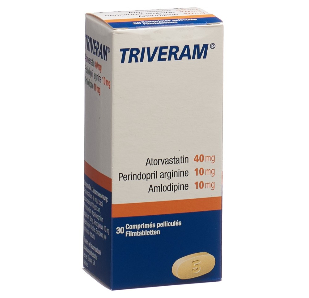 TRIVERAM cpr pell 40/10/10mg bte 30 pce