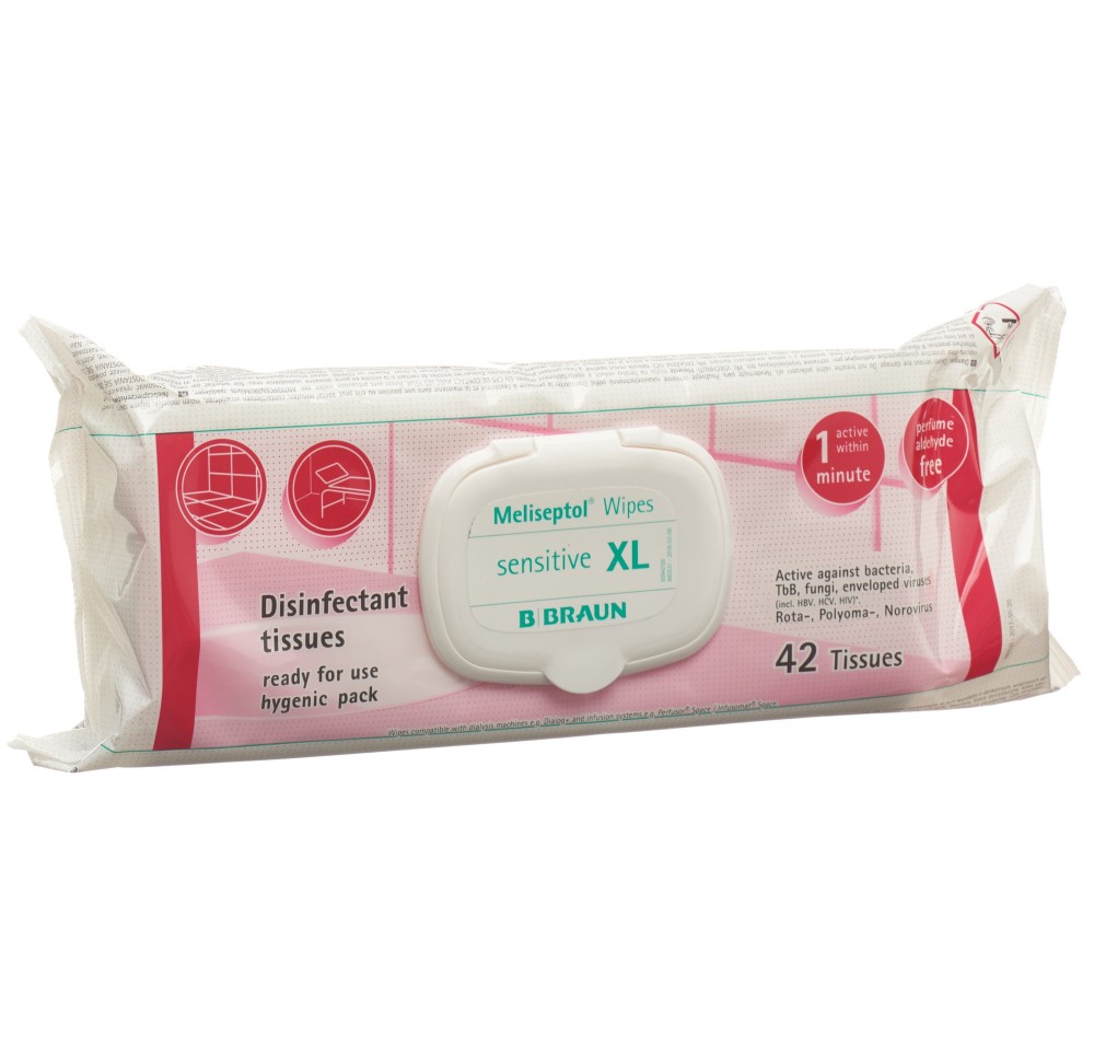 MELISEPTOL wipes sensitive XL (Flowpack)