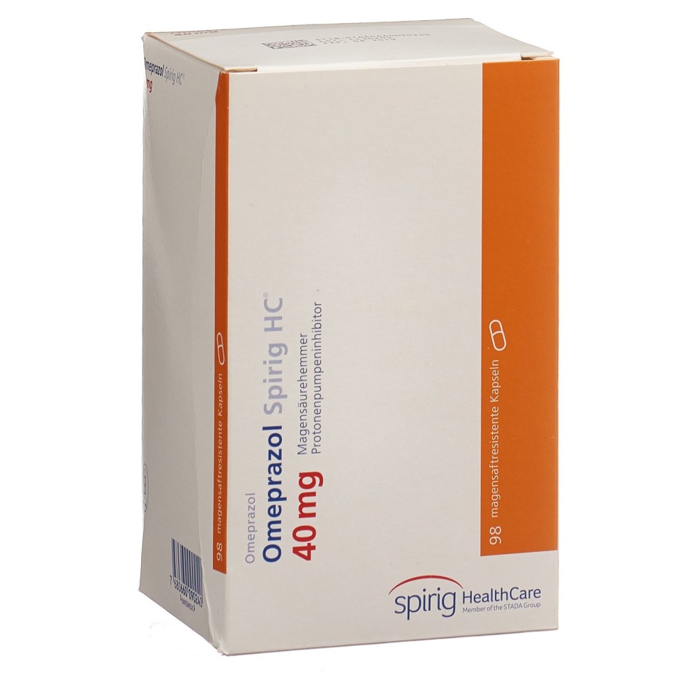 OMEPRAZOLE Spirig HC caps 40 mg bte 98 pce