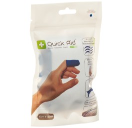 QUICK AID Pansement 6x100cm sans latex bleu