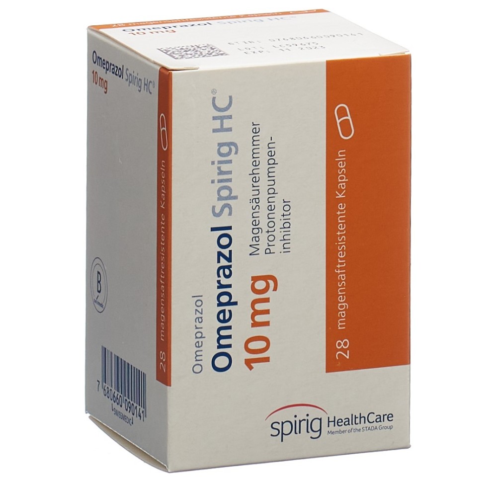 OMEPRAZOLE Spirig HC caps 10 mg bte 28 pce