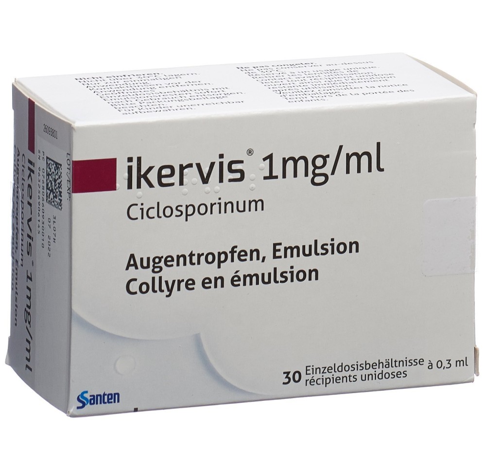 IKERVIS gtt opht 1 mg/ml 30 monodos 0.3 ml