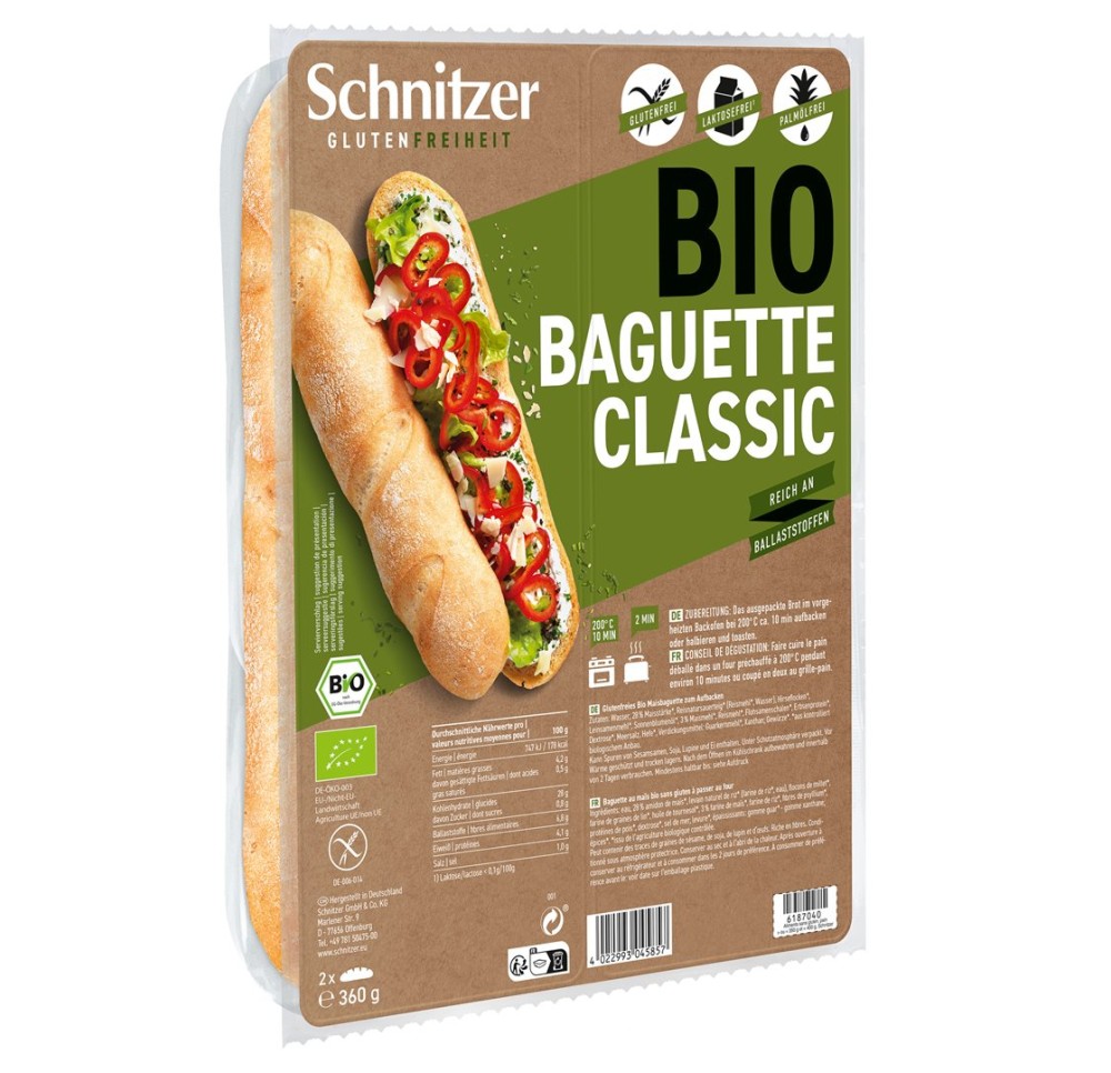 SCHNITZER Bio baguette classic 360 g