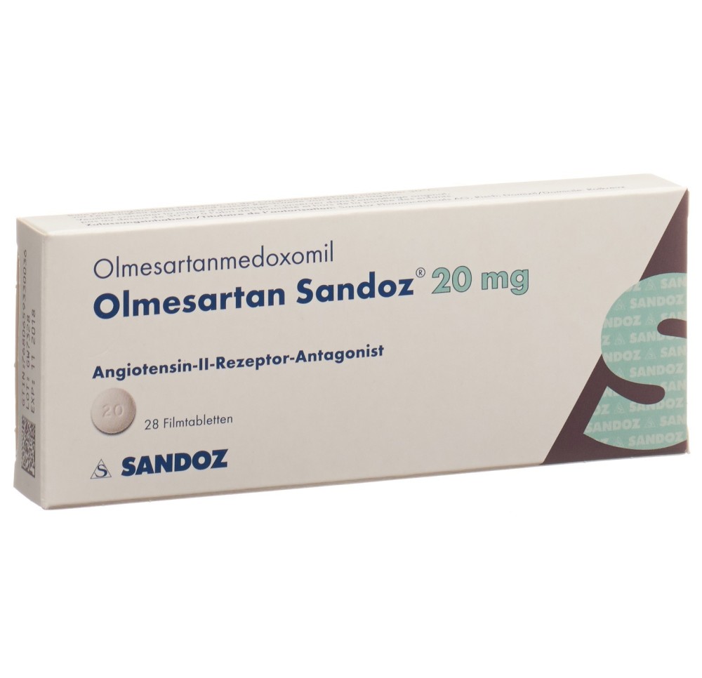 OLMESARTAN Sandoz cpr pell 20 mg 28 pce