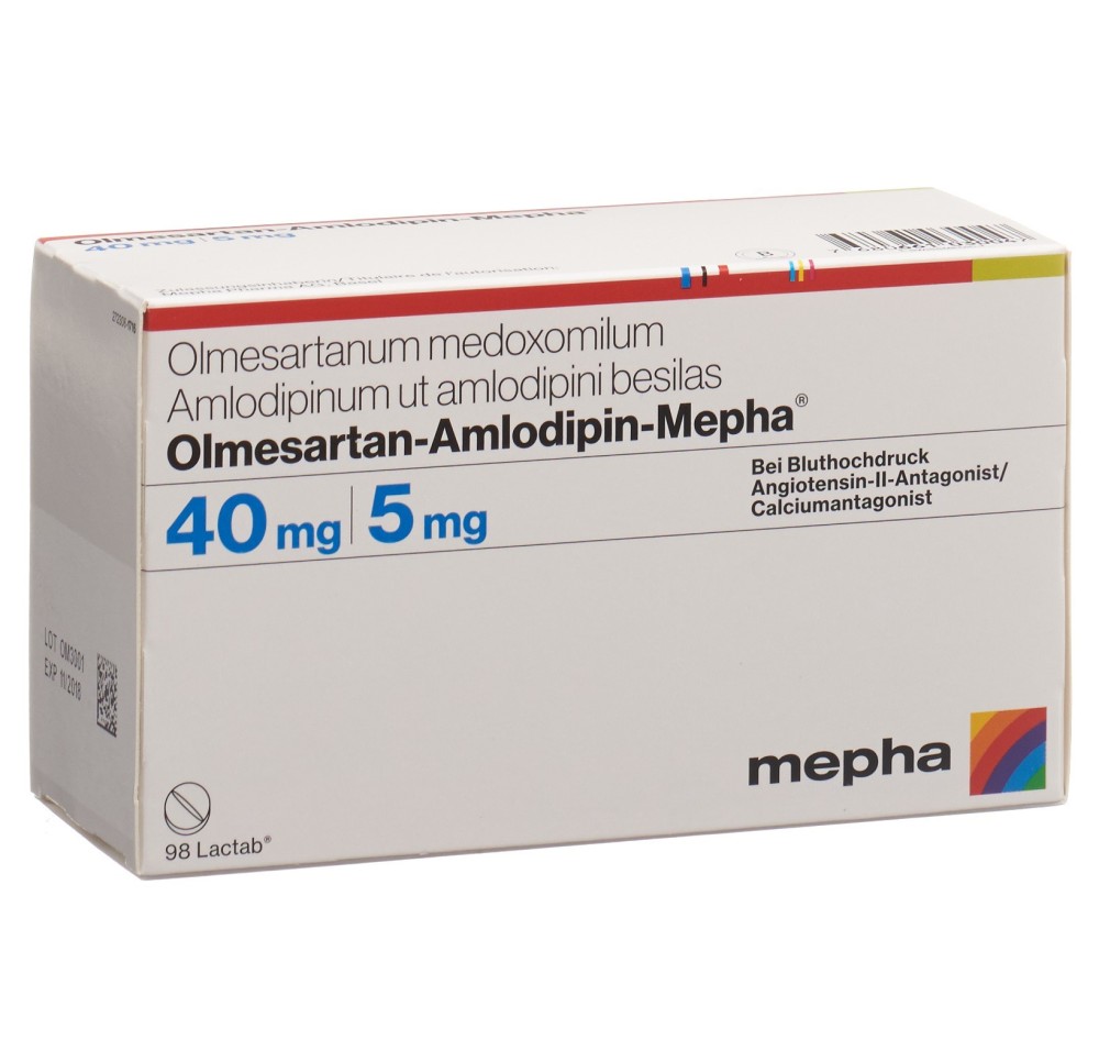 OLMESARTAN-AMLODIPIN Mepha cpr pell 40/5mg 98 pce