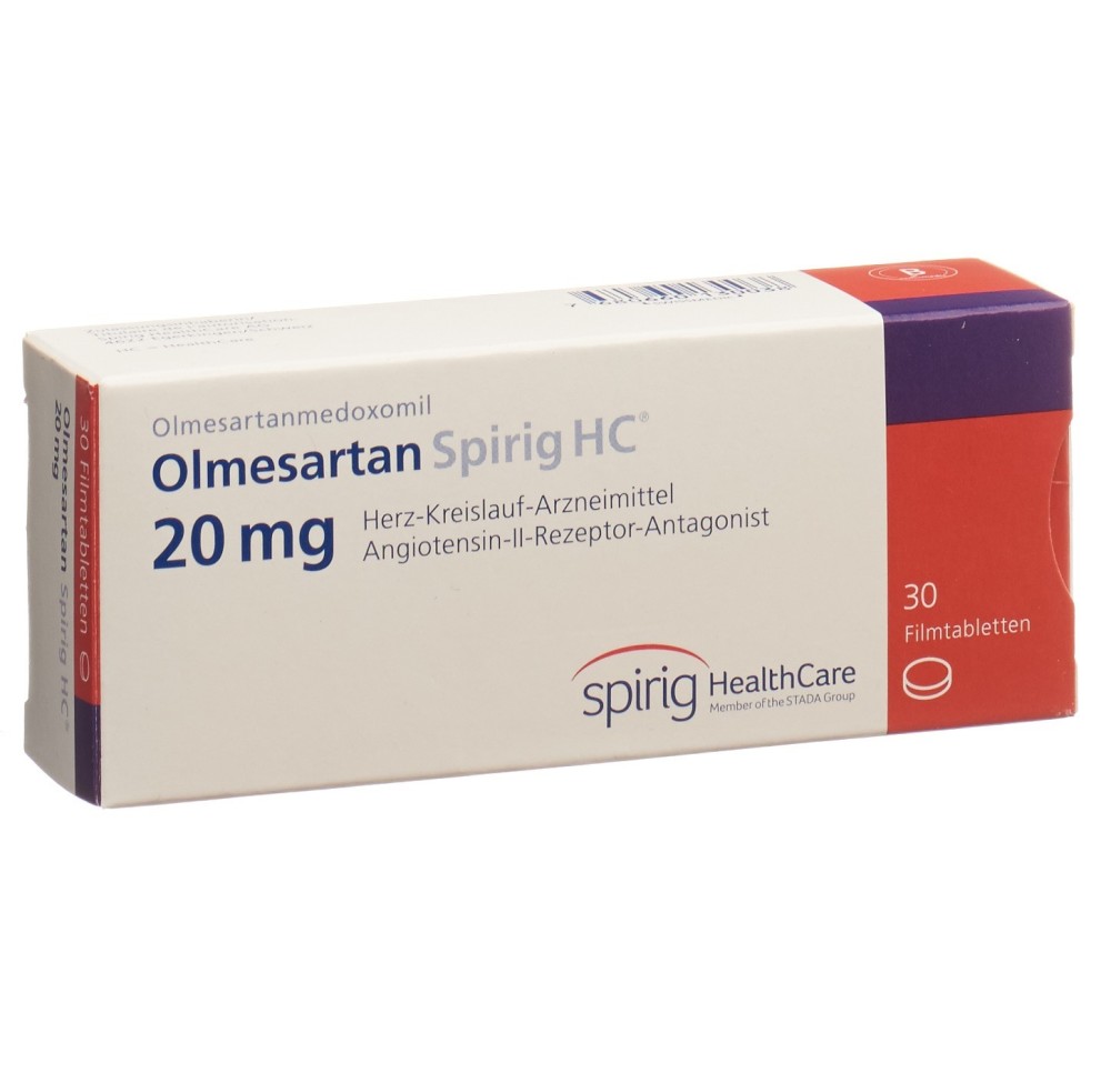 OLMESARTAN Spirig HC cpr pell 20 mg 30 pce