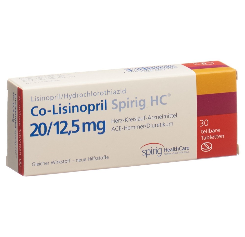 CO-LISINOPRIL Spirig HC cpr 20/12.5 mg 30 pce