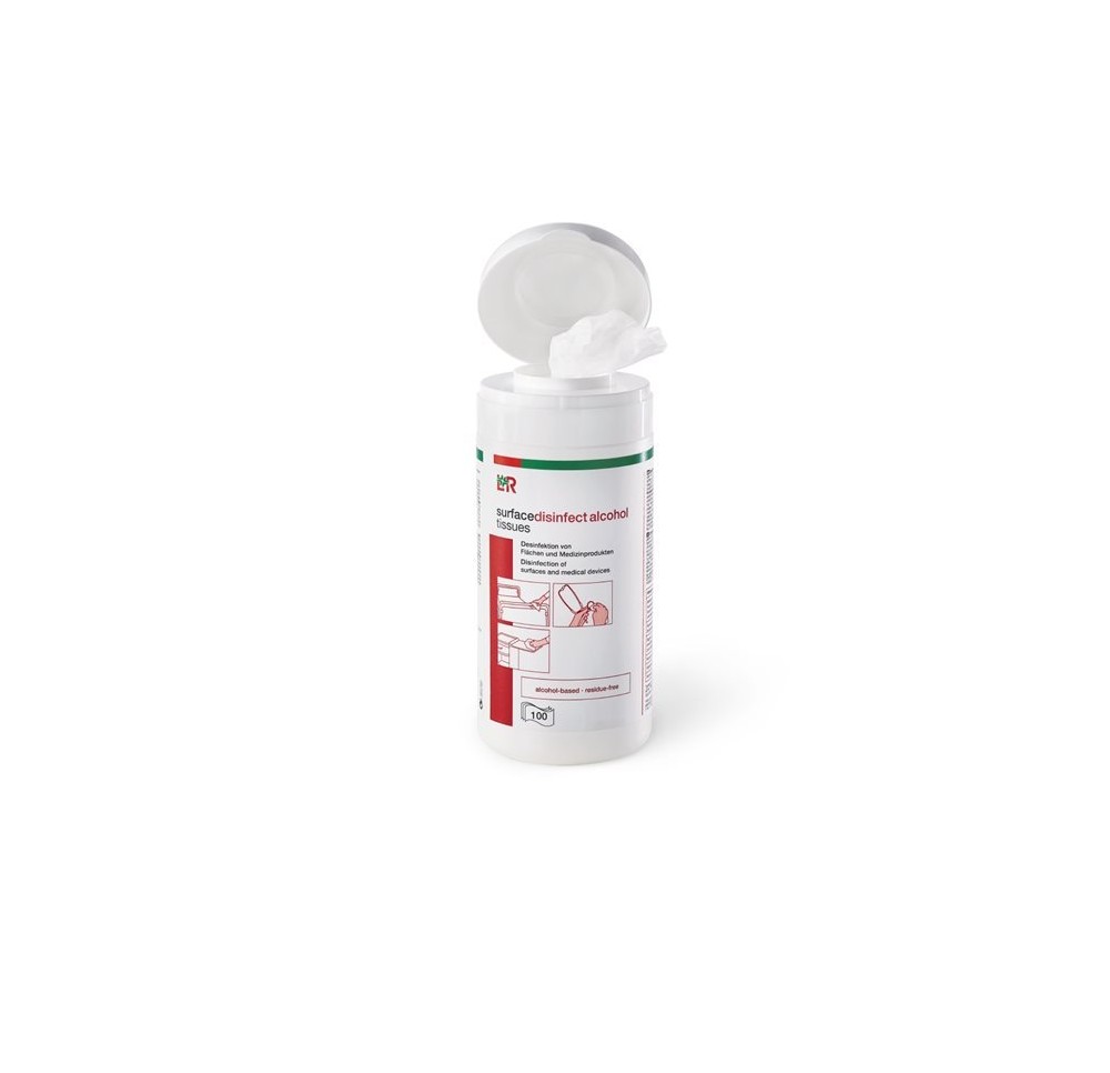 L+R surfacedisinfect alcohol tissues bte 100 pce