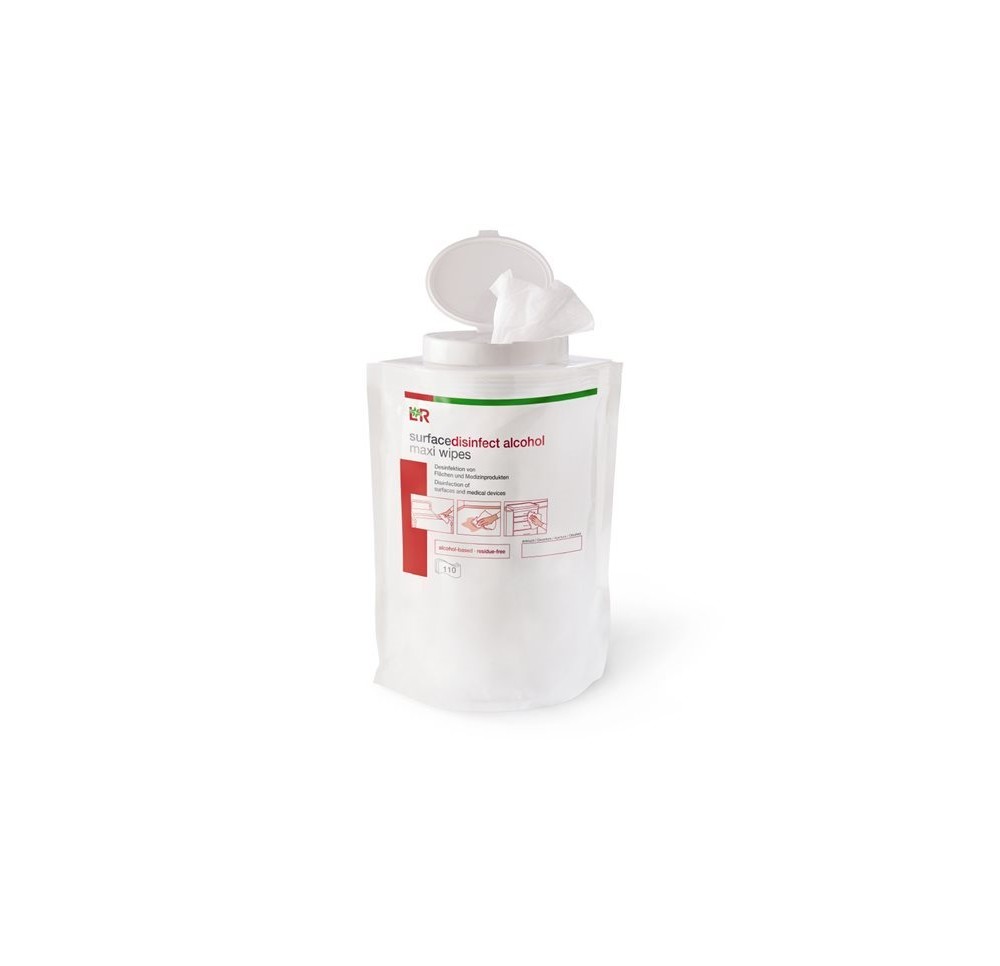 L+R surfacedisinfect alcohol maxi wipes 110 pce