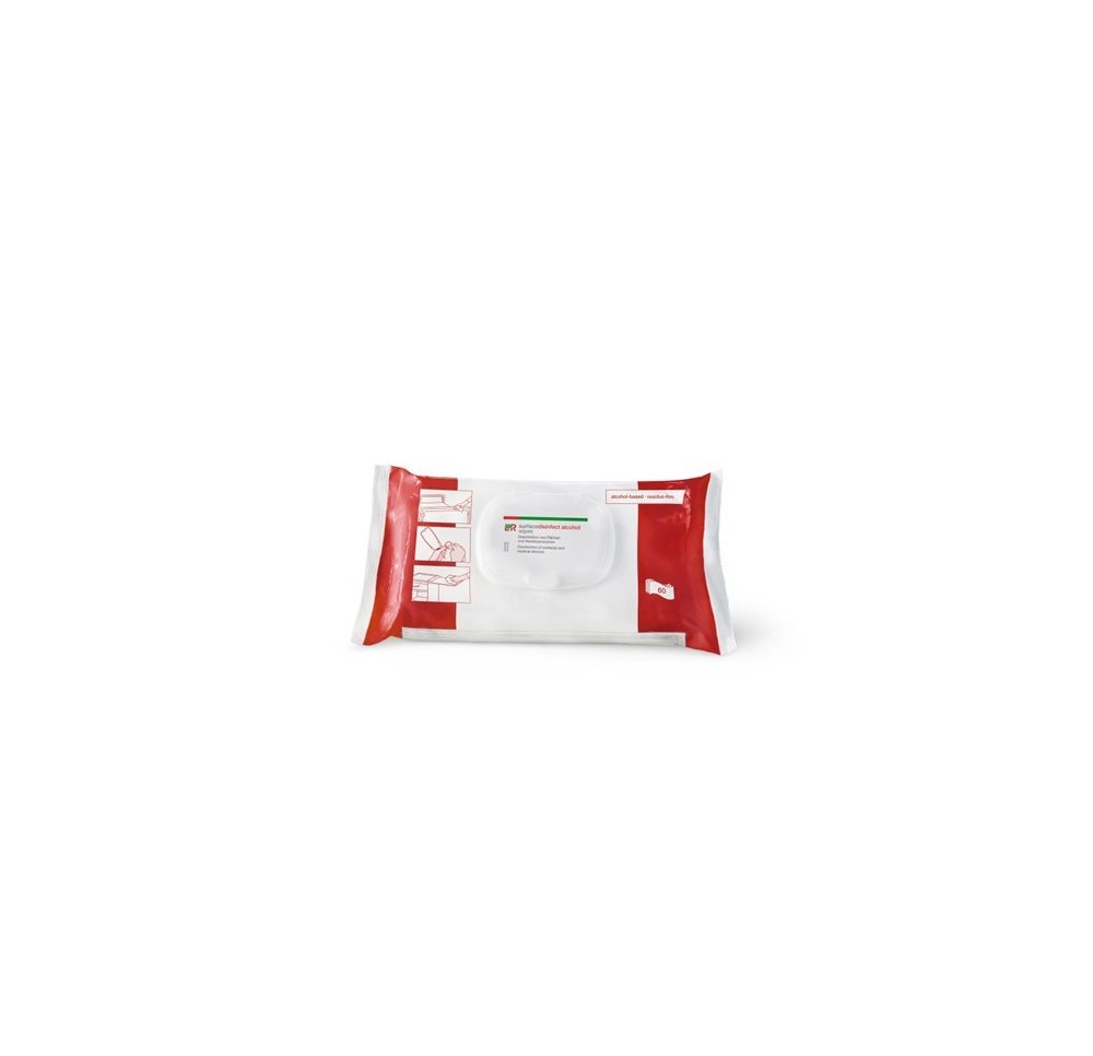 L+R surfacedisinfect alcohol wipes 60 pce