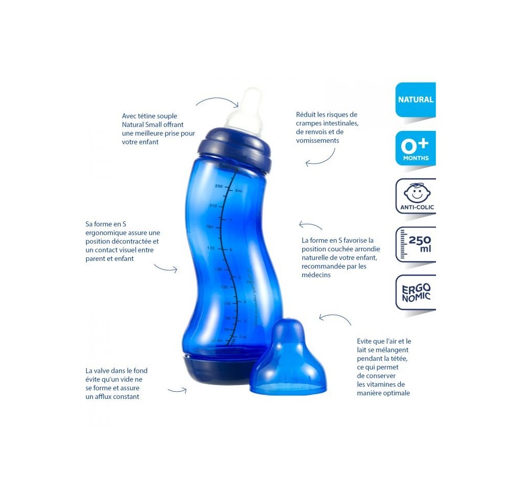 DIFRAX S-biberon 250ml col normal