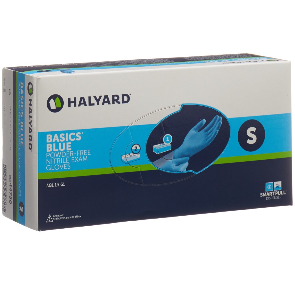HALYARD Gants d'examen S Nitril Bas bleu 200 pce