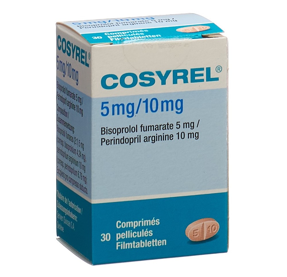 COSYREL cpr pell Biso 5mg/Pérind 10mg bte 30 pce