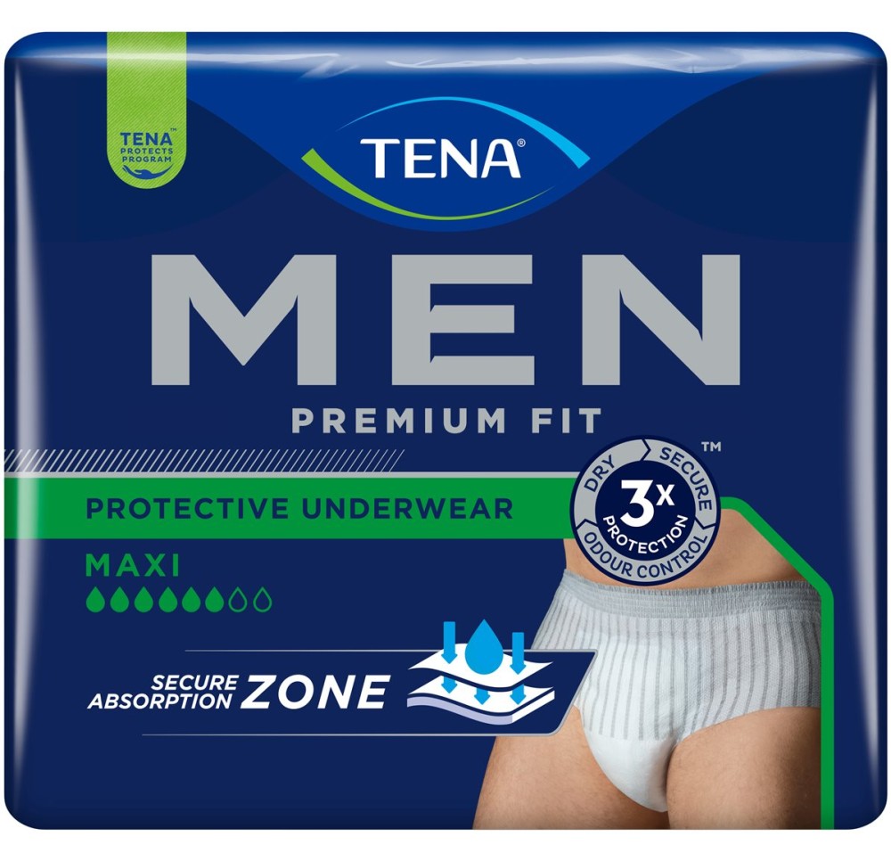 TENA Men Premium Fit Underwear Level 4 S/M 12 pce