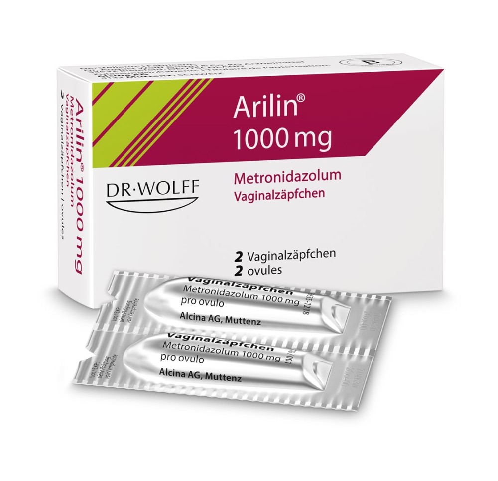 ARILIN supp vag 1000 mg 2 pce