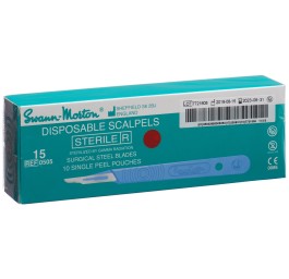 SWANN MORTON scalpel 1x stériles no 15 10 pce