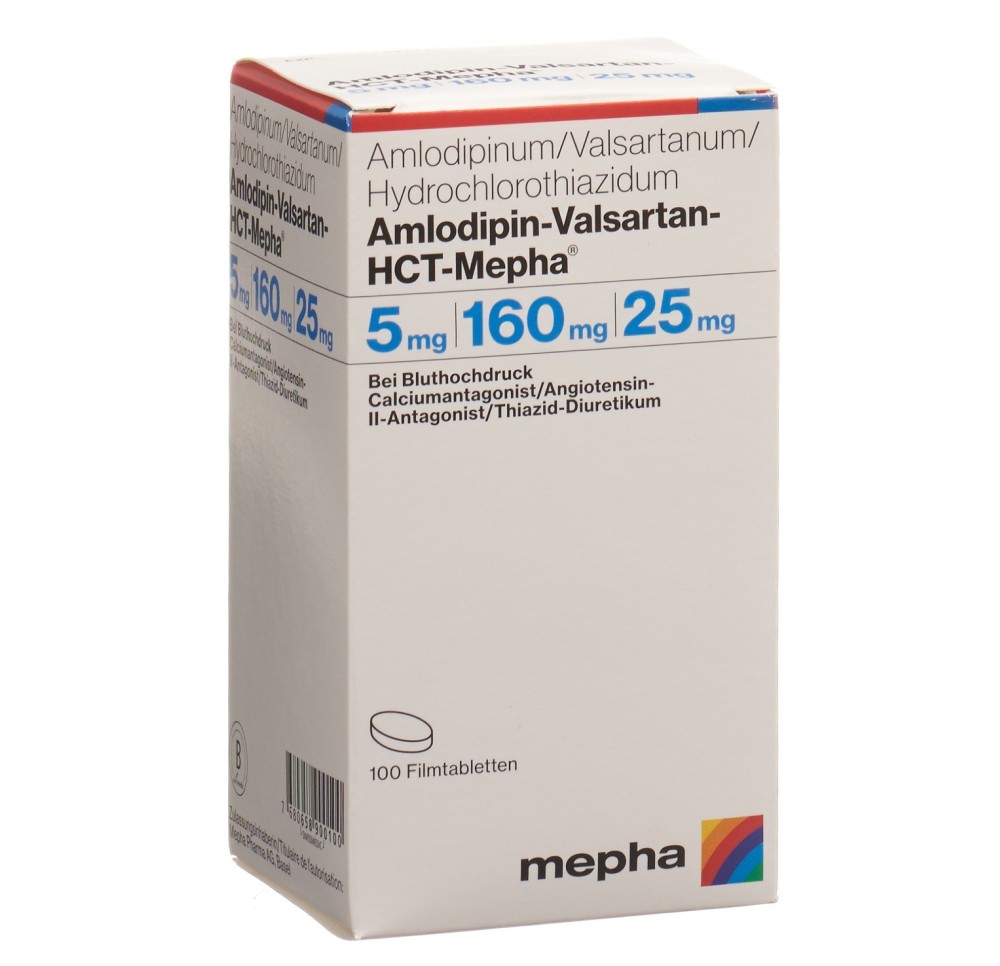 AMLODIPIN VALSARTAN HCT Mepha 5/160/25 100 pce
