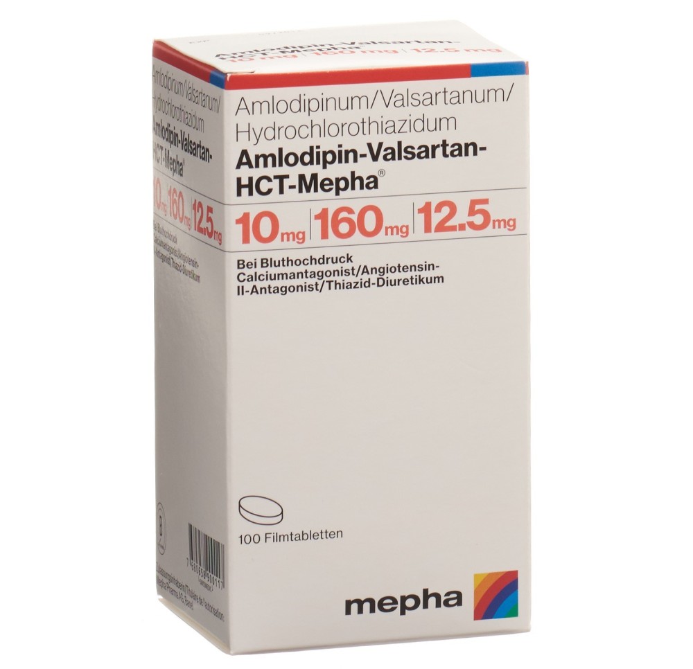 AMLODIPIN VALSARTAN HCT Mepha 10/160/12.5 100 pce