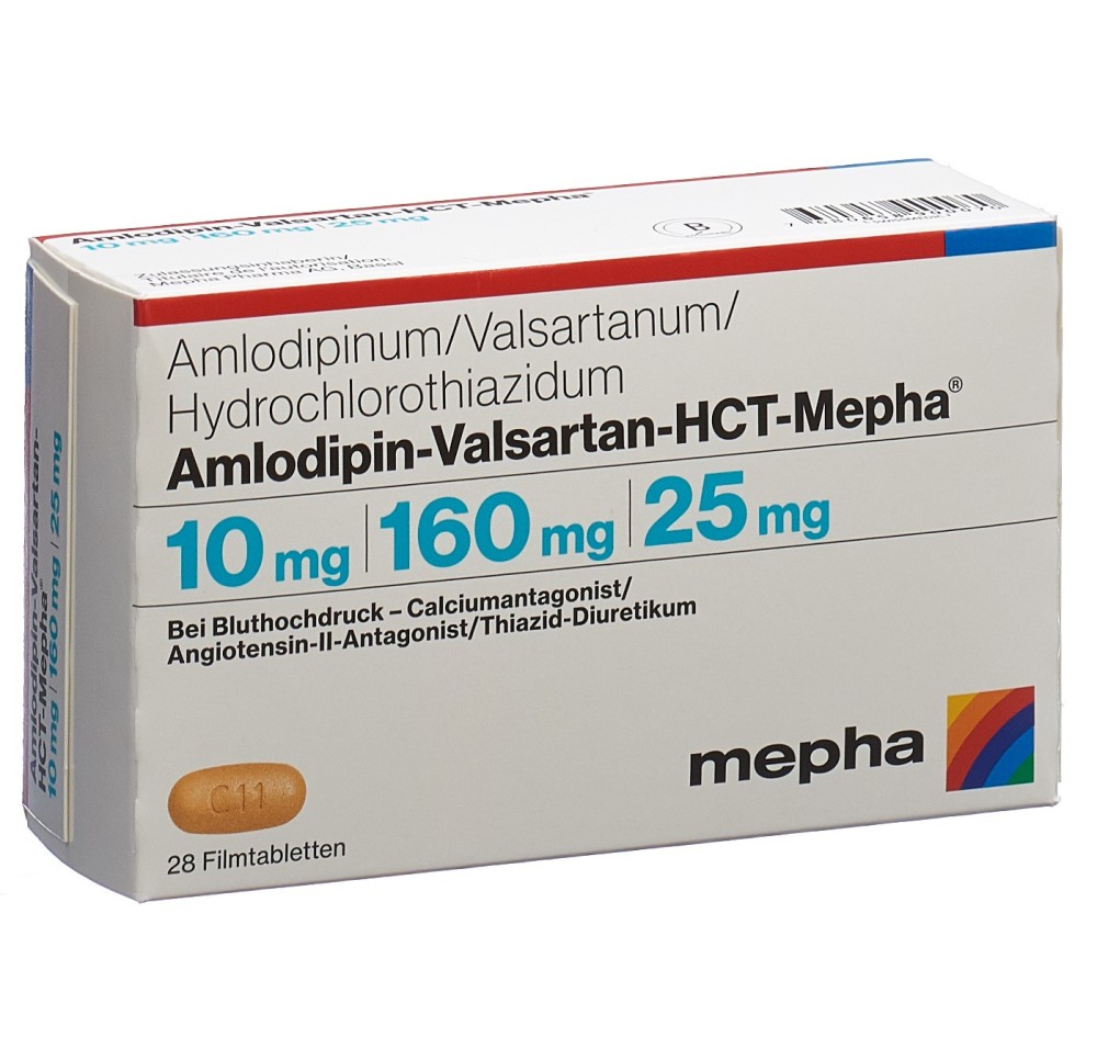 AMLODIPIN VALSARTAN HCT Mepha 10/160/25 28 pce