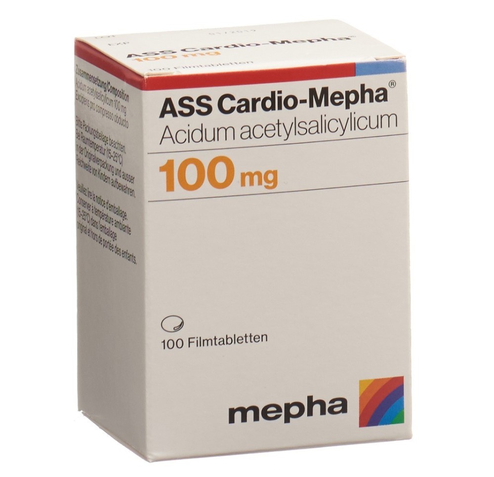 ASS CARDIO Mepha cpr pell 100 mg bte 100 pce