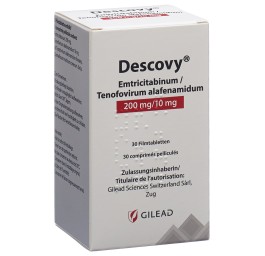 DESCOVY cpr pell 200/10 mg bte 30 pce