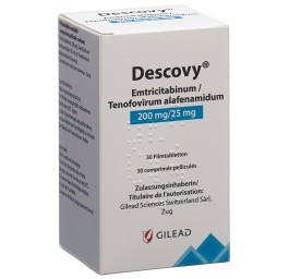 DESCOVY cpr pell 200/25 mg bte 30 pce