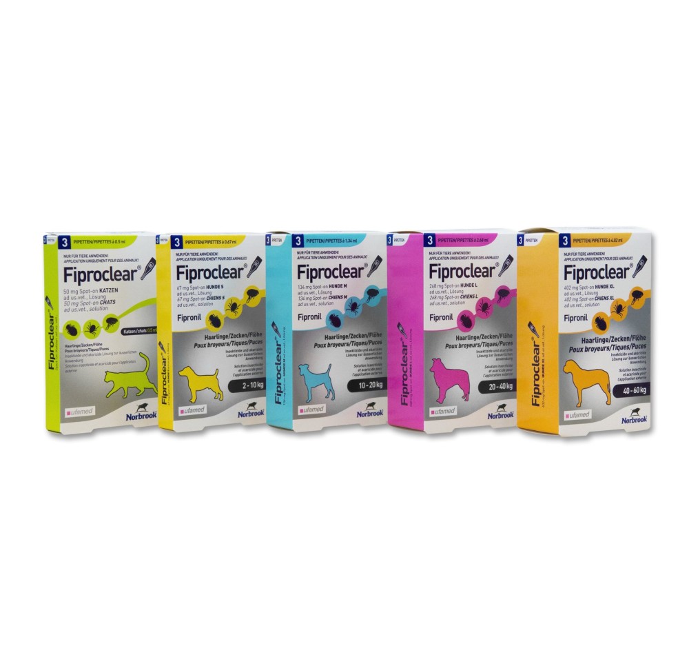 FIPROCLEAR Spot-on chien M ad us vet. 3 x 1.34 ml