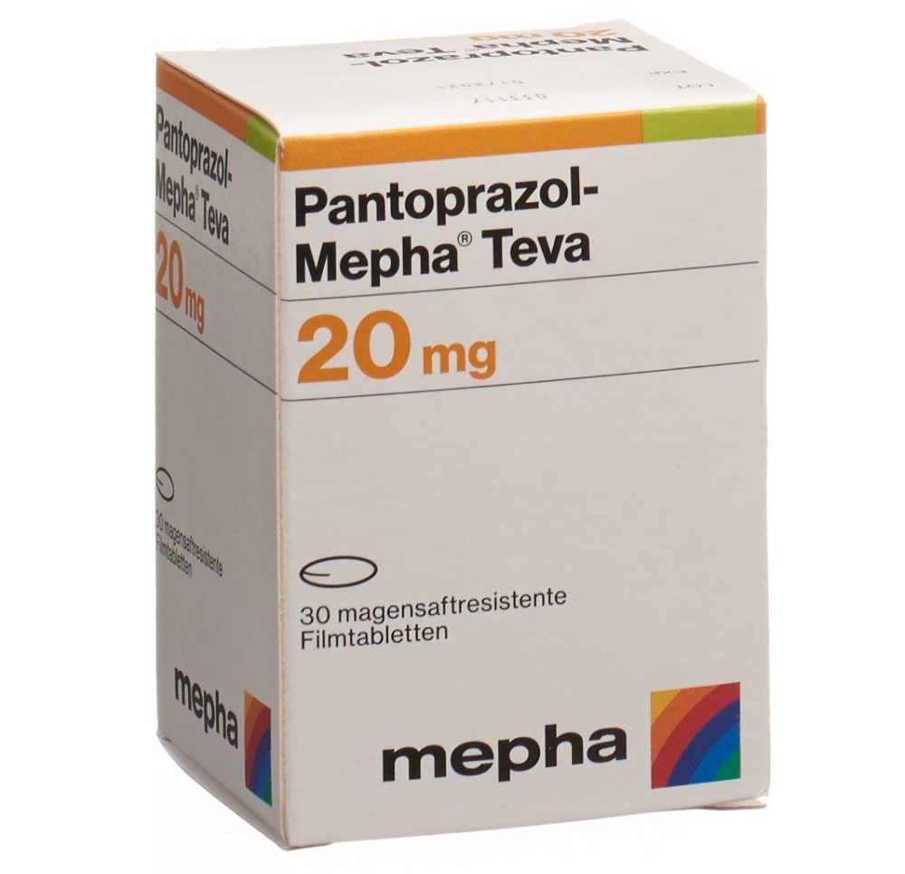 PANTOPRAZOL Mepha Teva cpr pell 20 mg bte 30 pce