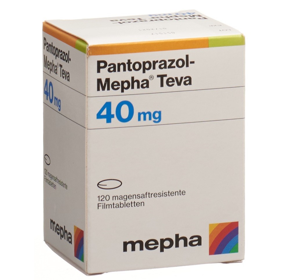 PANTOPRAZOL Mepha Teva cpr pell 40 mg bte 120 pce
