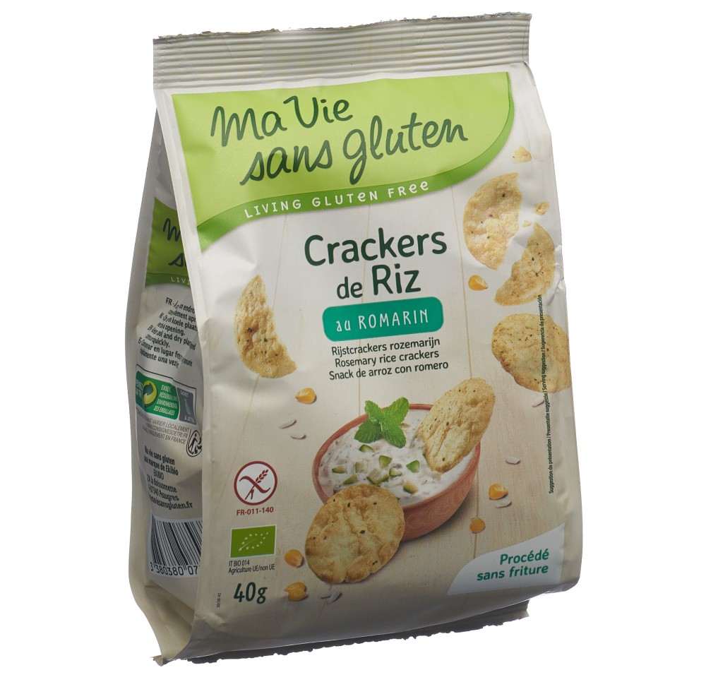 MA VIE S GLUT Crackers de riz au romarin 40 g