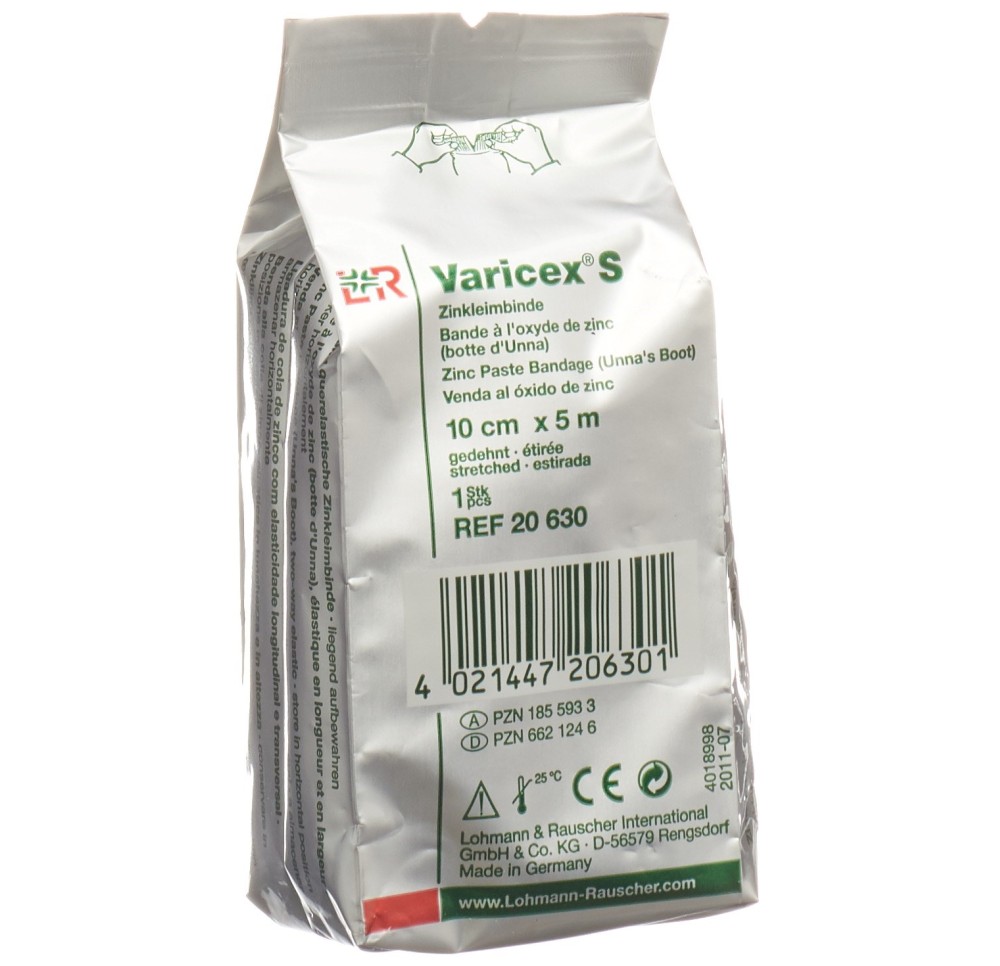 VARICEX S bande à l'oxyde de zinc 10cmx5m